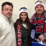 Grand Knight Kevin M. Strommer presents Kyle Mondschein and Alyssa Chimento with the game tickets to the winter classic - NY Rangers vs NJ Devils being held at Yankee Stadium in the Bronx. 